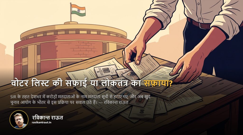 SIR मतदाता सूची — वोटर लिस्ट की सफ़ाई या लोकतंत्र का सफ़ाया?