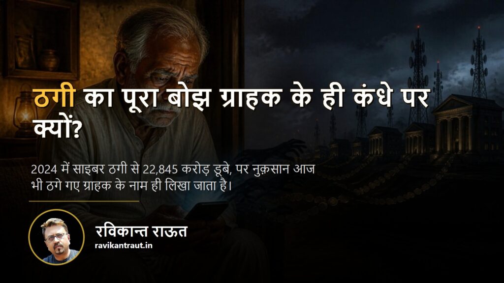 साइबर ठगी — ठगी का पूरा बोझ ग्राहक के ही कंधे पर क्यों? रविकान्त राऊत का संपादकीय